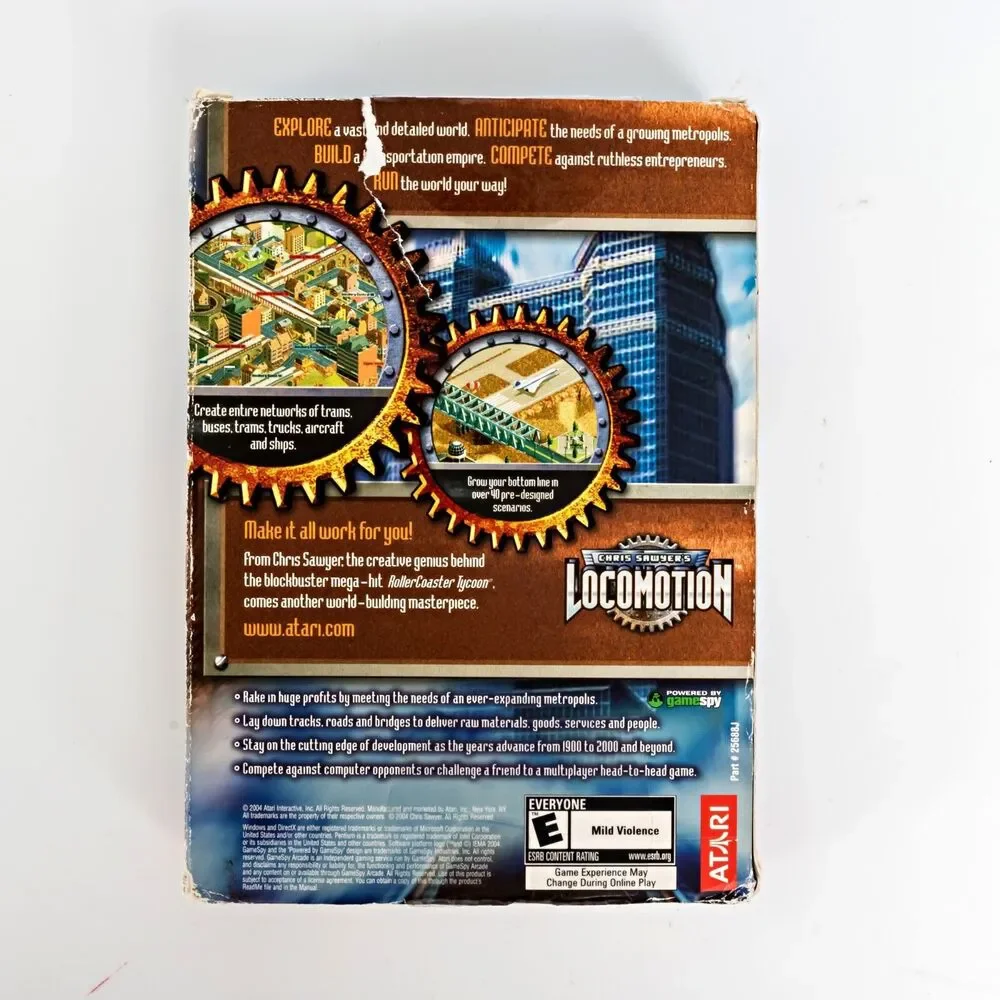 Locomotion - Chris Sawyer - Atari - PC, 2004 CD-ROM Game - with Box / Manual